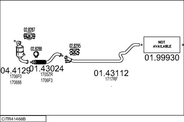 MTS CITR41468B019749 - Impianto gas scarico www.autoricambit.com