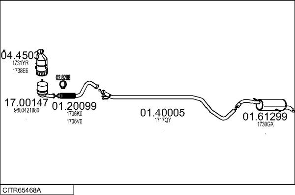 MTS CITR65468A006371 - Impianto gas scarico www.autoricambit.com