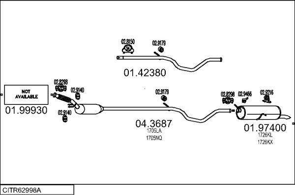 MTS CITR62998A117014 - Impianto gas scarico www.autoricambit.com