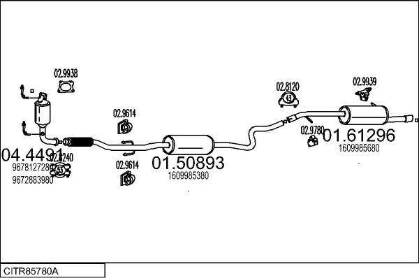 MTS CITR85780A057402 - Impianto gas scarico www.autoricambit.com