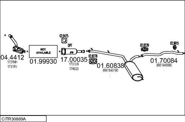 MTS CITR30889A020041 - Impianto gas scarico www.autoricambit.com