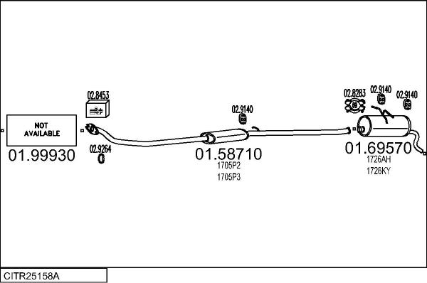 MTS CITR25158A015049 - Impianto gas scarico www.autoricambit.com