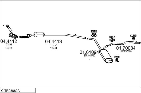 MTS CITR28889A020041 - Impianto gas scarico www.autoricambit.com