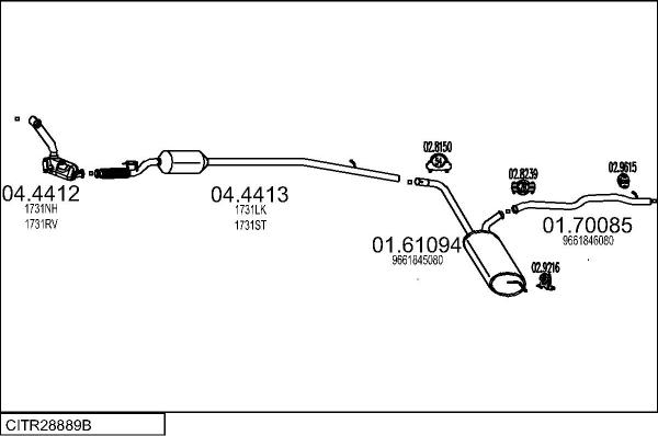 MTS CITR28889B020041 - Impianto gas scarico www.autoricambit.com