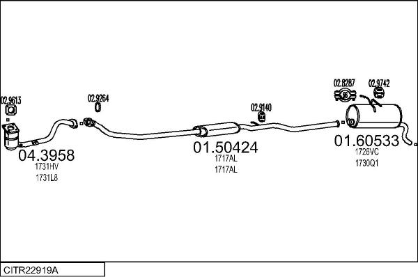 MTS CITR22919A027771 - Impianto gas scarico www.autoricambit.com