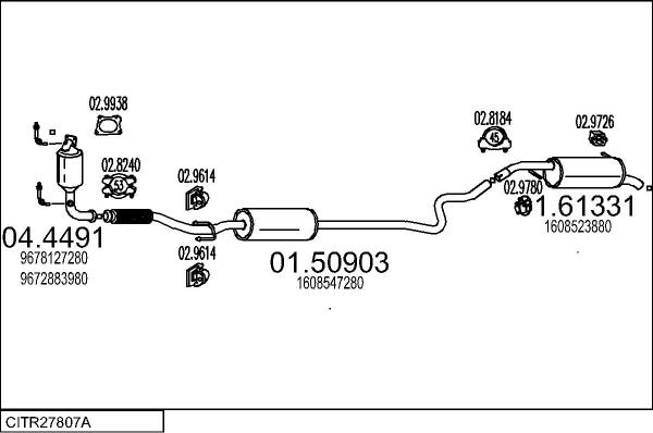 MTS CITR27807A121982 - Impianto gas scarico www.autoricambit.com