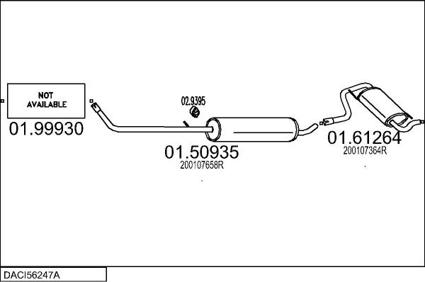 MTS DACI56247A117994 - Impianto gas scarico www.autoricambit.com