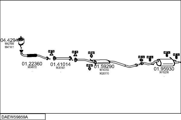 MTS DAEW59859A009030 - Impianto gas scarico www.autoricambit.com