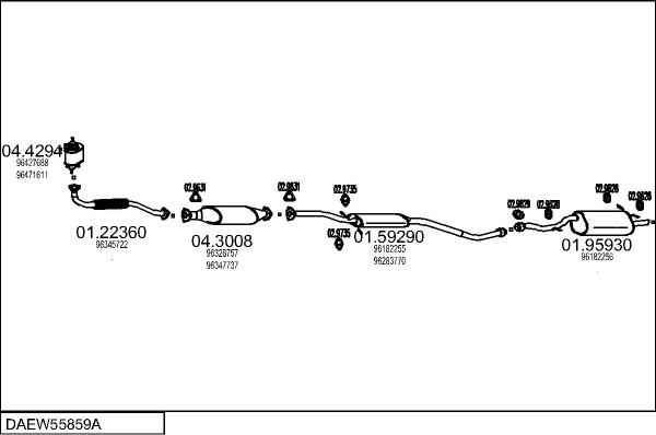 MTS DAEW55859A009034 - Impianto gas scarico www.autoricambit.com