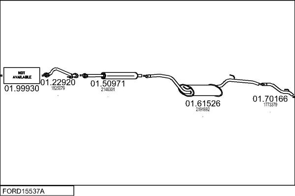 MTS FORD15537A029566 - Impianto gas scarico www.autoricambit.com