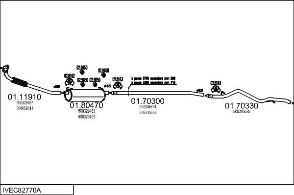 MTS IVEC82770A034168 - Impianto gas scarico www.autoricambit.com