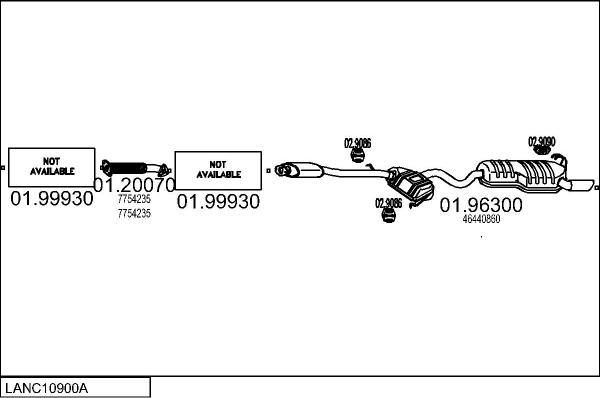 MTS LANC10900A002703 - Impianto gas scarico www.autoricambit.com