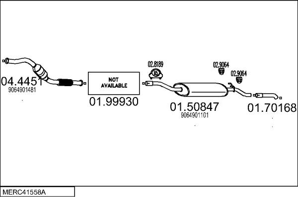 MTS MERC41558A057319 - Impianto gas scarico www.autoricambit.com