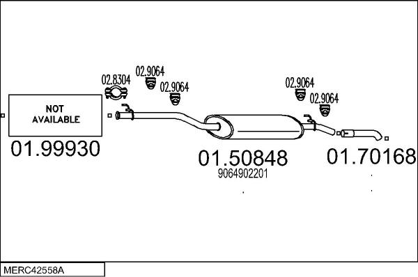 MTS MERC42558A057319 - Impianto gas scarico www.autoricambit.com