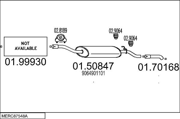 MTS MERC87548A057320 - Impianto gas scarico www.autoricambit.com