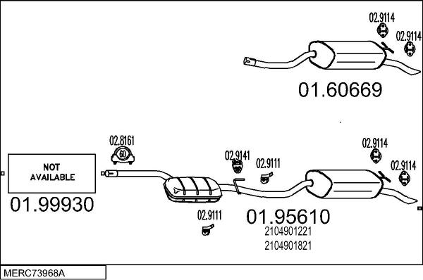 MTS MERC73968A011081 - Impianto gas scarico www.autoricambit.com