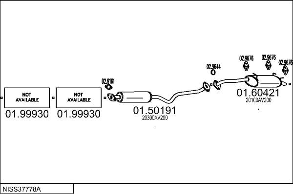 MTS NISS37778A023200 - Impianto gas scarico www.autoricambit.com