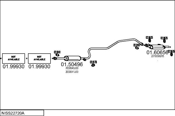 MTS NISS22720A004745 - Impianto gas scarico www.autoricambit.com