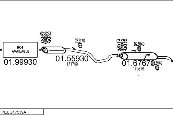 MTS PEUG17539A009514 - Impianto gas scarico www.autoricambit.com