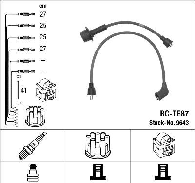 NGK 9643 - Kit cavi accensione www.autoricambit.com