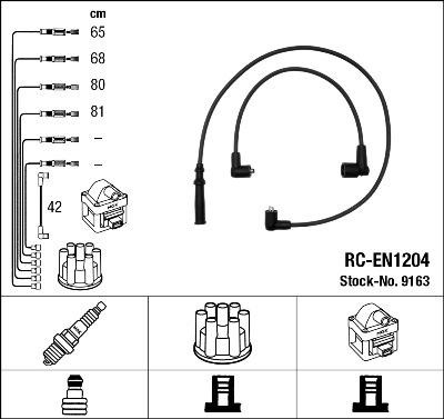 NGK 9163 - Kit cavi accensione www.autoricambit.com