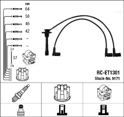 NGK 9171 - Kit cavi accensione www.autoricambit.com