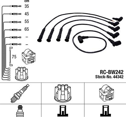 NGK 44342 - Kit cavi accensione www.autoricambit.com