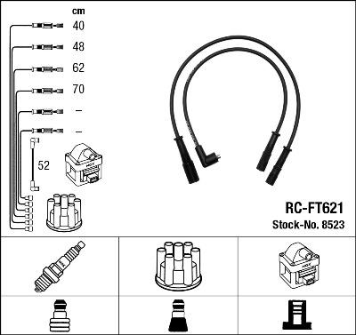 NGK 8523 - Kit cavi accensione www.autoricambit.com