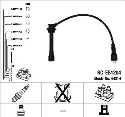 NGK 44314 - Kit cavi accensione www.autoricambit.com