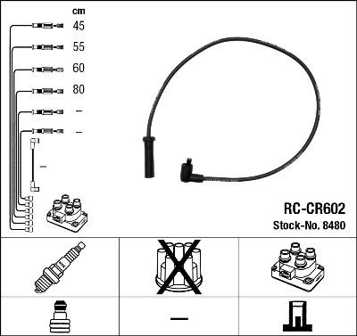 NGK 8480 - Kit cavi accensione www.autoricambit.com