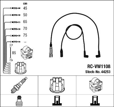 NGK 44253 - Kit cavi accensione www.autoricambit.com