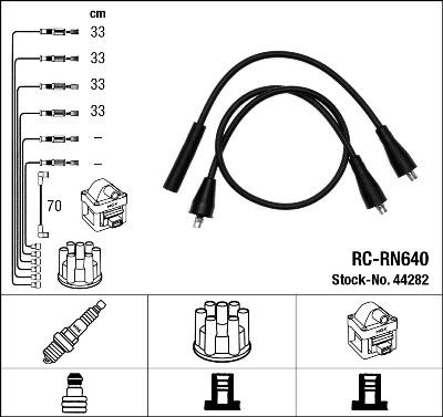 NGK 44282 - Kit cavi accensione www.autoricambit.com