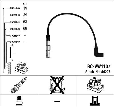 NGK 44227 - Kit cavi accensione www.autoricambit.com