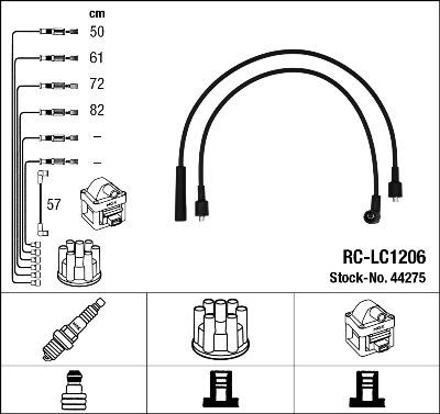 NGK 44275 - Kit cavi accensione www.autoricambit.com