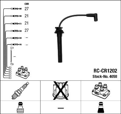 NGK 4058 - Kit cavi accensione www.autoricambit.com