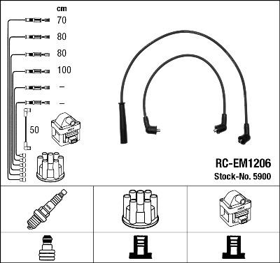 NGK 5900 - Kit cavi accensione www.autoricambit.com