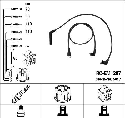 NGK 5917 - Kit cavi accensione www.autoricambit.com