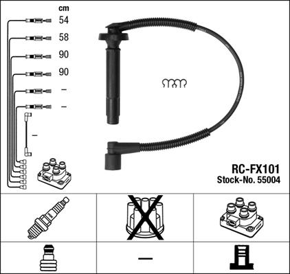 NGK 55004 - Kit cavi accensione www.autoricambit.com