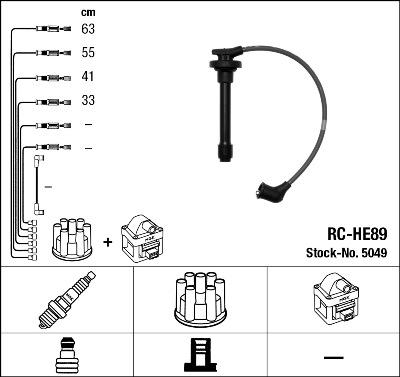 NGK 5049 - Kit cavi accensione www.autoricambit.com