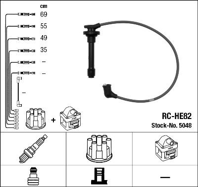 NGK 5048 - Kit cavi accensione www.autoricambit.com