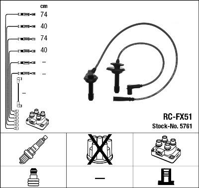 NGK 5761 - Kit cavi accensione www.autoricambit.com