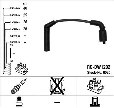 NGK 6020 - Kit cavi accensione www.autoricambit.com