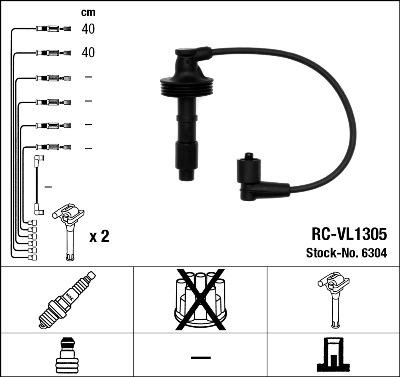 NGK 6304 - Kit cavi accensione www.autoricambit.com