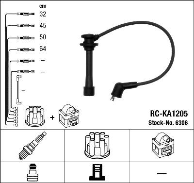 NGK 6306 - Kit cavi accensione www.autoricambit.com