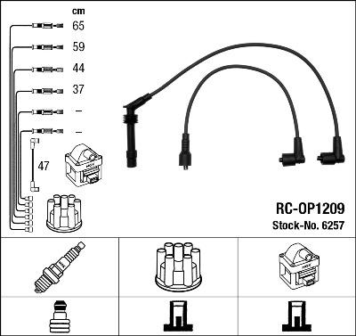 NGK 6257 - Kit cavi accensione www.autoricambit.com