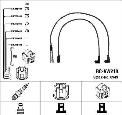 NGK 0949 - Kit cavi accensione www.autoricambit.com