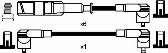 NGK 0954 - Kit cavi accensione www.autoricambit.com