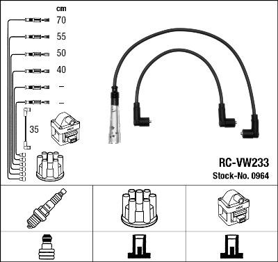 NGK 0964 - Kit cavi accensione www.autoricambit.com