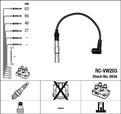 NGK 0934 - Kit cavi accensione www.autoricambit.com