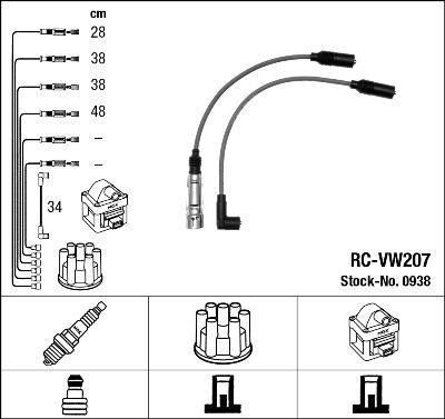 NGK 0938 - Kit cavi accensione www.autoricambit.com